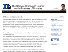 Tablet Screenshot of diabeticinvestor.com
